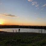 Sunset on new pond