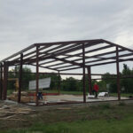 Framing up another 40'x60' red iron building by Site Solutions, LLC!